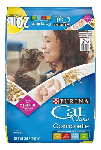 Purina Cat Chow 20 Lbs (9.07 Kgs) Alimento Completo 45 Manz.