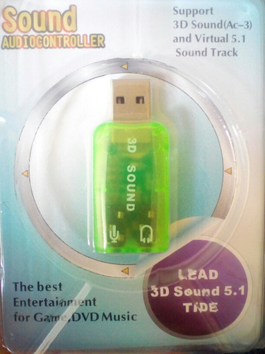 Adaptador Tarjeta De Sonido Audio Usb Virtual 5.1