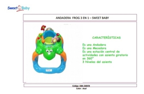 Andadera Sweet Baby Frog