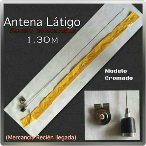Antena Látigo (cromada)