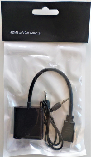 Convertidor De Hdmi A Vga Con Mini Plug Para Integrar Audio