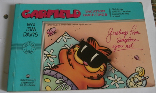 Cuaderno De Postales Garfield De Vacaciones