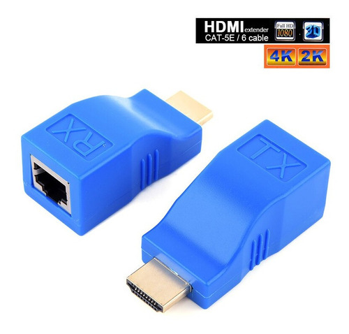 Extensor Hdmi A Utp Rj45 Cat5e Cat6 Extender Hasta 30 Metros