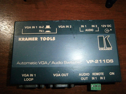 Kramer Tools Vp-211ds Selector Señales Gráficas De Video