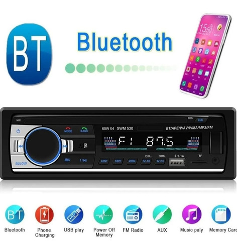 Radio Reproductor Para Carro Usb Bluetooth Económico Nuevo