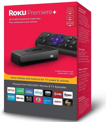 Roku Premiere Plus Streams Hd 4k Hdr Control Netflix Youtube