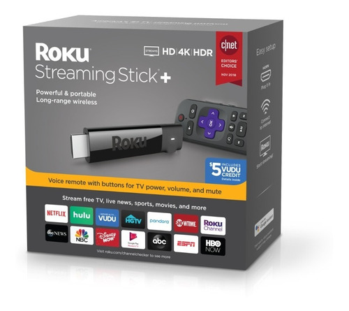 Roku Streaming Stick Plus Hd 4k Hdr 4 Veces + Alcance Chacao