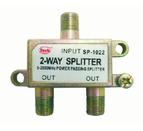 Splitter 2 Vias mhz Power Pass (Cable Y Satelital)