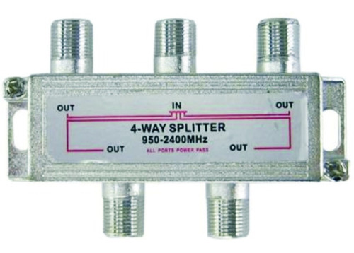 Splitter 4 Vias  Mhz (Cable Y Satélital)