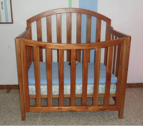 Cuna De Madera Color Caramelo