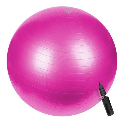 Pelota Fitness Yoga Pilates 65cm Con Bomba Fucsia K6 Fitness