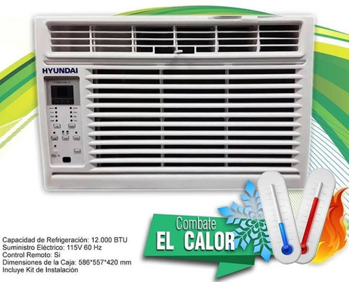 Aire Acondicionado Ventana Hyundai btu 110va C/remoto