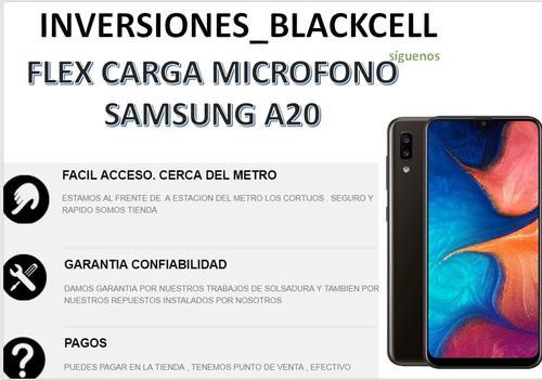 Carcasa Bisel Tapa Samsung A20 Original Instalada Negra
