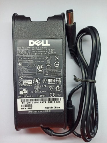 Cargador Compatible Laptop Dell 19.5v 3.34a  Mm 65w