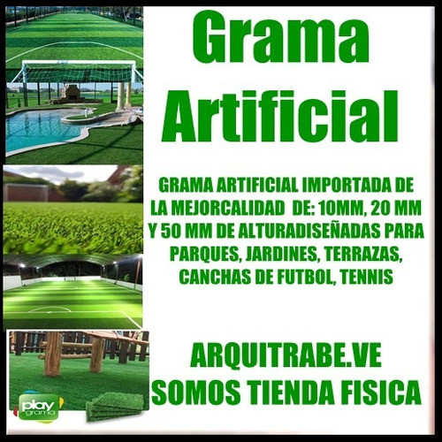 Grama Artificial Decorativa Deportiva Importada 20mm Barata