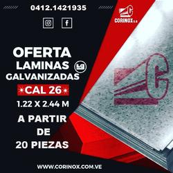 Laminas galvanizadas calibre 26