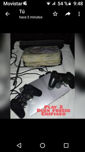 Playstation 2 Chipiado Con 2 Controles 70 Juegos