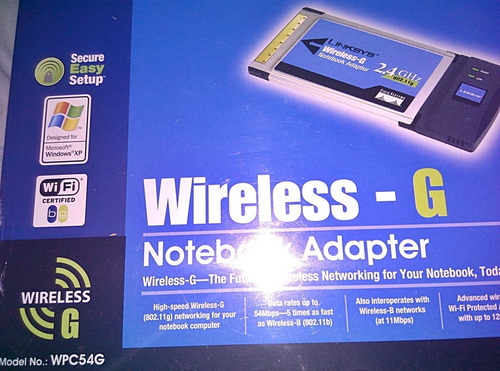 Tarjeta Wireless-g Notebook Adapter Linksys 2.4 Ghz g