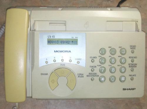 Teléfono Fax Sharp Ux-45 Usado En Buenas Condiciones.