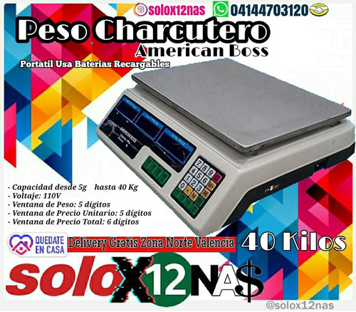 Peso Charcutero Electronico Digital Delivery Gratis Valencia