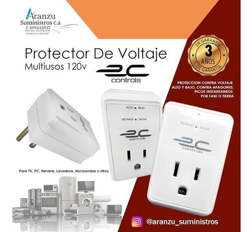 Protector De Voltaje Multiusos 120v 10$