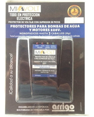 Protector Voltaje Bombas De Agua Y Motores Hasta 3hp 220v