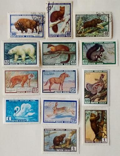 Urss. Series: Fauna, Años: 1957, 1959, 1960, 1961.