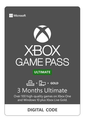 Xbox Game Pass Ultimate 3 Meses Xbox One Pc Código Global