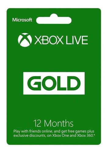 Xbox Live Gold De 12 Meses Usa Código Digital Promoción !!