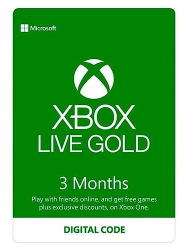 Xbox Live Gold De 3 Meses Usa Código Digital Promoción !!
