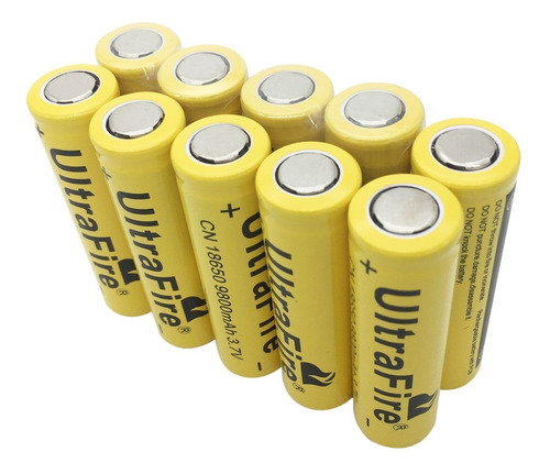 2 Baterias Recargable Linterna mah 3.7v Ultrafire