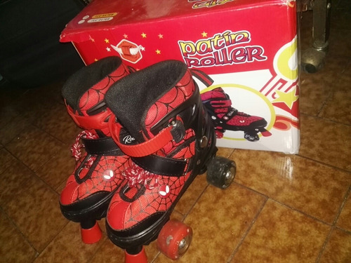 Patines Del Hombre Araña Spider Man Para Niños Talla 