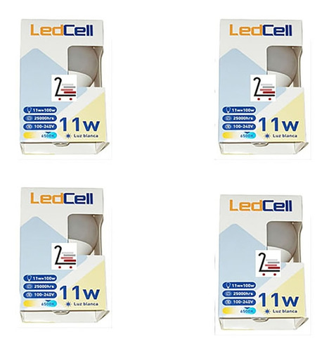 Bombillo Led 11w Ledcell Multivoltaje Pack