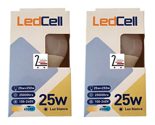 Bombillo Led 25w Ledcell Multivoltaje Pack