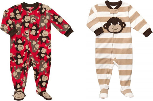 Carters Pijamas Enteras Tela Polar Niños Varon 2t A 5t