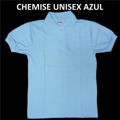 Chemise Escolar Azul Unisex Qantik Desde Talla 12 A La 16