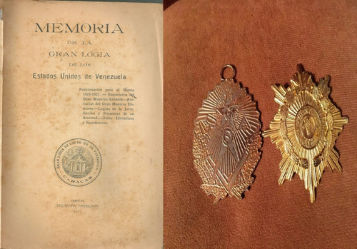 Gran Logia De Venezuela  Medalla Masoneria (30d)