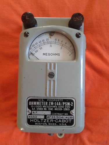 Holzer - Cabot Ohmmeter Zm-14/psm-2, Antiguo, 1oo.