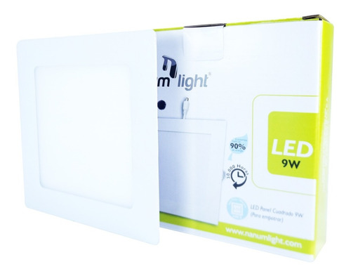 Lámpara Led Panel Cuadrado Para Empotrar 9w k