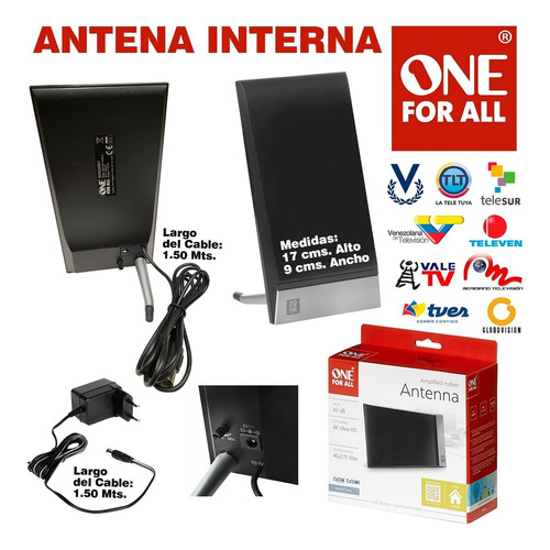 Antena Interna Amplificada Tv One For All