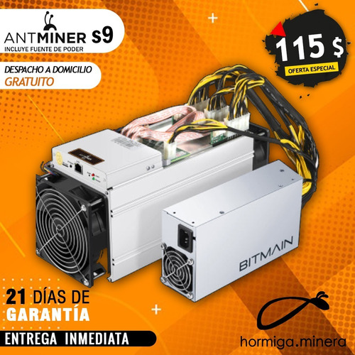 Antminer S9 16ths/ +fuente De Poder Incluida 21días