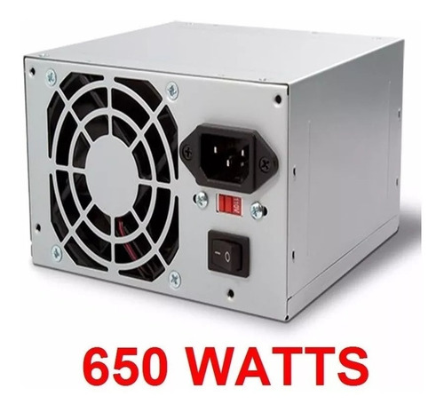 Fuente De Poder 650 Watts Wash Atx 20+4 Pines Sata Poder Ccc