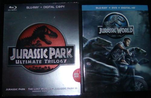 Jurassic Park Trilogy & Jurassic World. Blu Ray.original