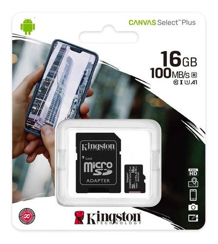 Memoria Micro Sd Kingston 16gb Clase 10 Original 100% Tienda