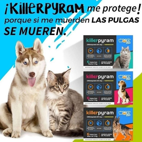 Pastillas Antipulgas Killerpyram Caninos Menos De 11 Kilos