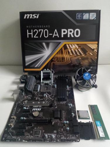Tarjeta Madre Msi H270-a Pro En Combo Con Procesador Intel