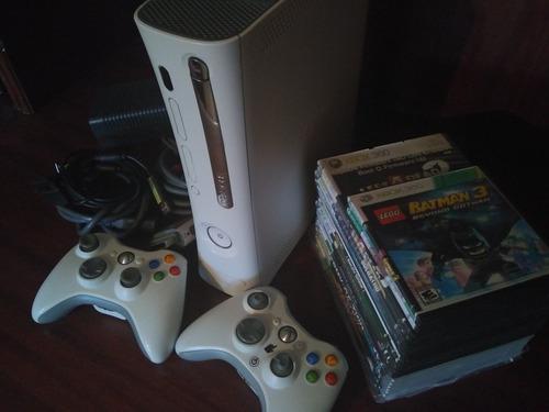 Xbox 360 De 40gb Con 2 Controles Y 30 Juegos!