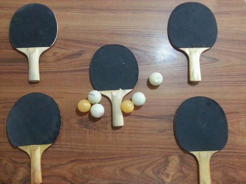 5 Raquetas Ping Pong Con Pelotas Combo