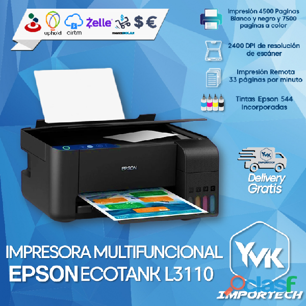 Impresora Epson Ecotank L3110 Multifuncional