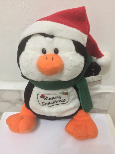 Peluche Navidad Pinguino Vestido De Santa